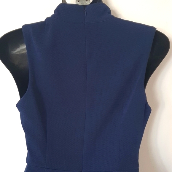 Tiger Mist Size M Navy Blue High Neck Sleeveless Dress Size 12 approx - Picture 5 of 8